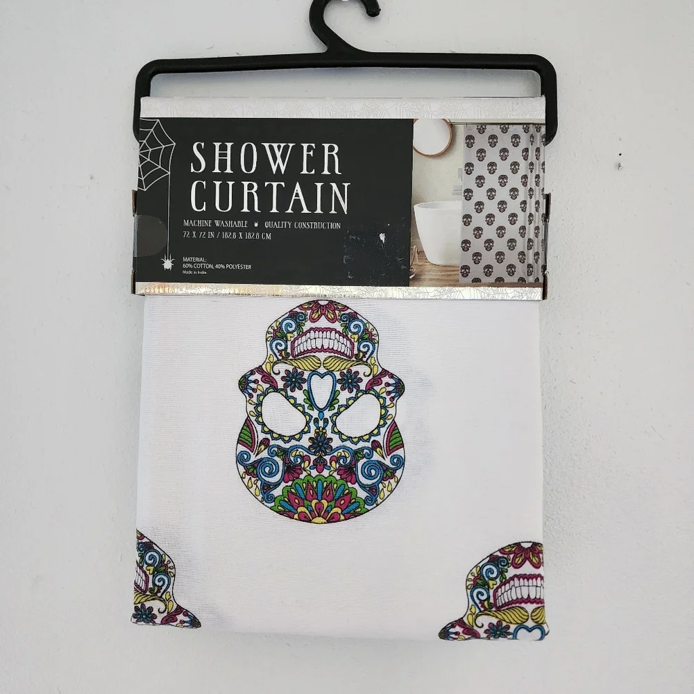 Shower Curtain colorful Skull 💀